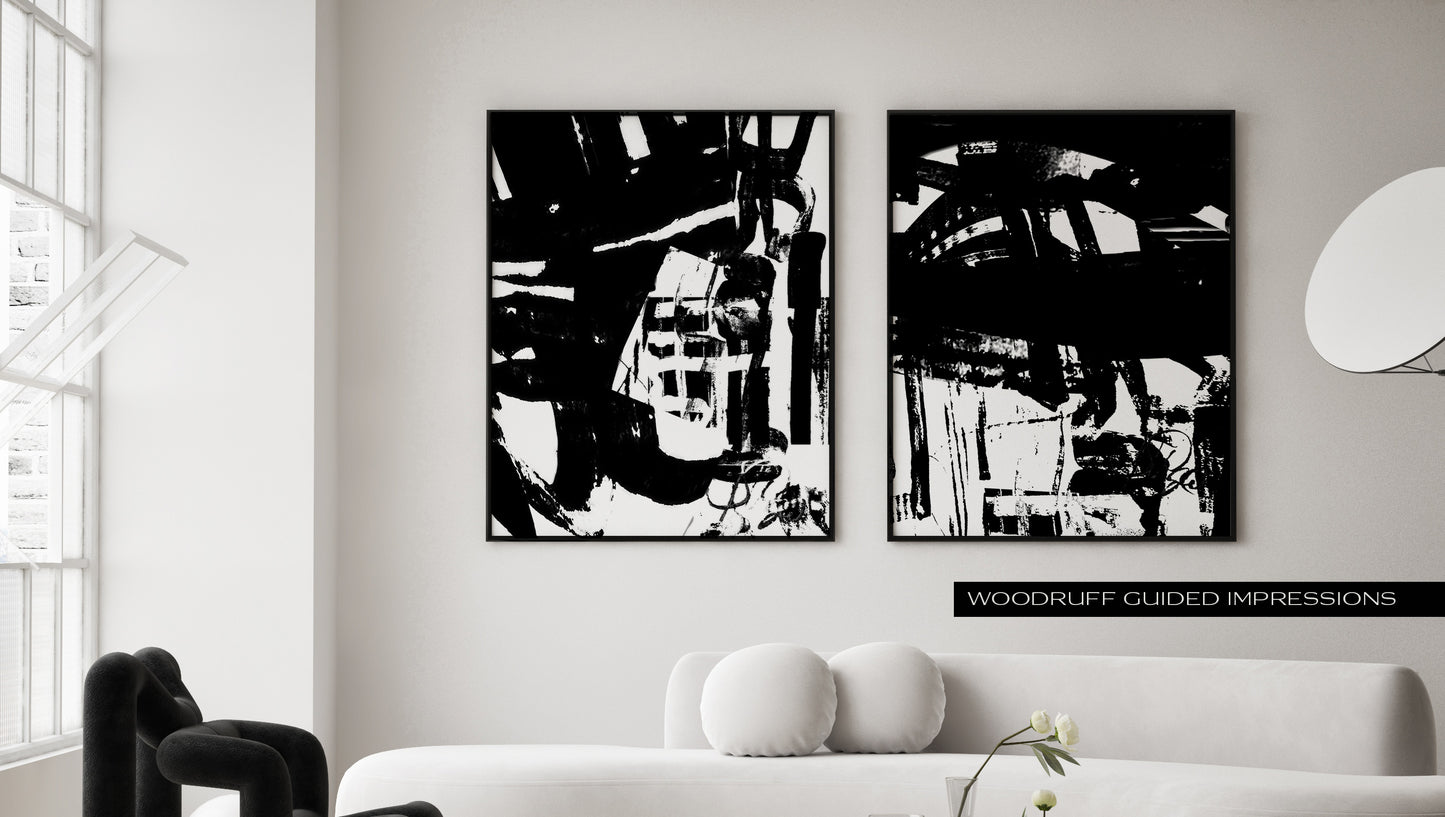 BLKWHT1|Black & White Framed Print